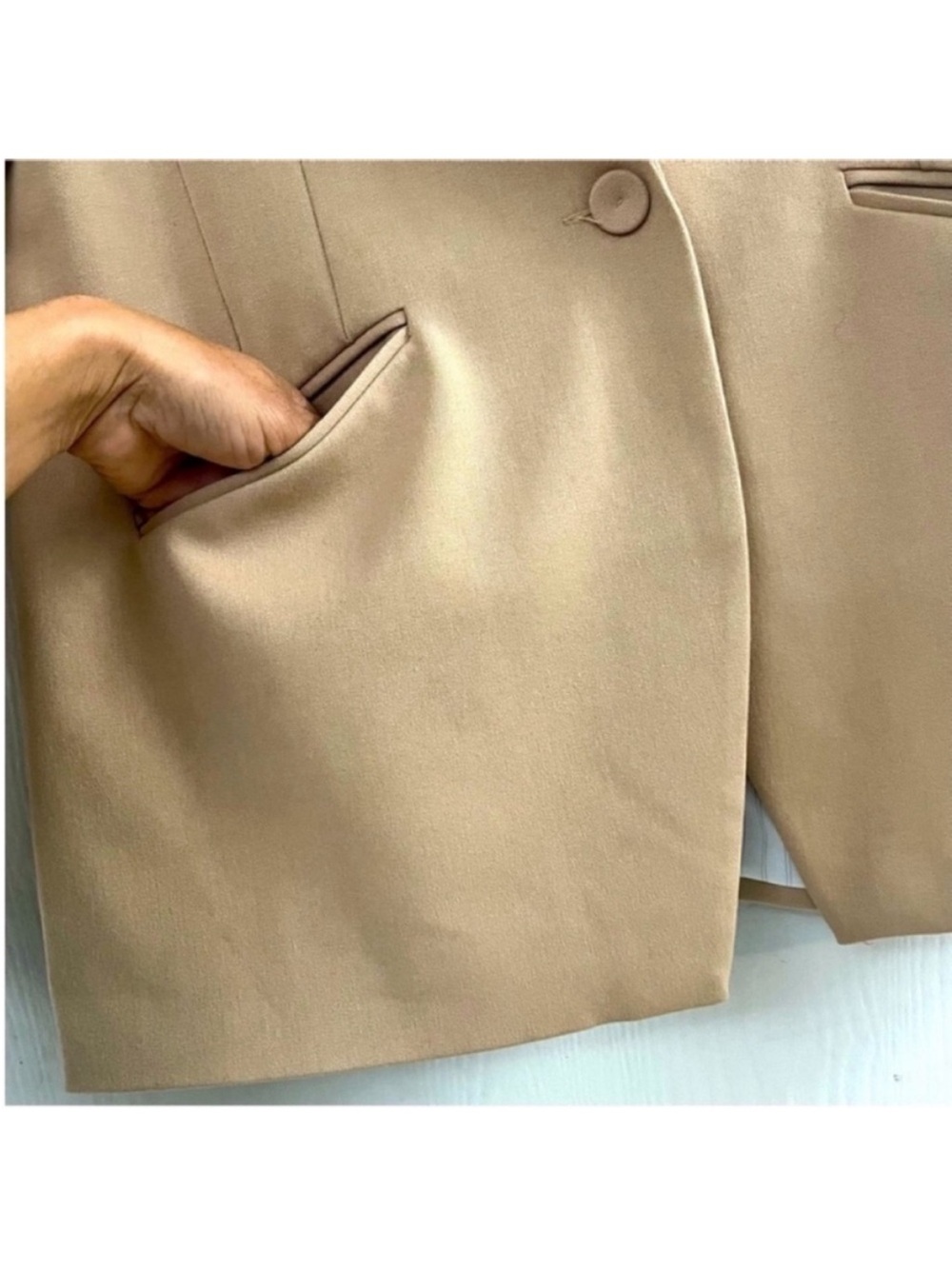 Favorite Daughter The Favorite Blazer Beige Stretch Jacket Neutral Size XL - Picture 7 of 13